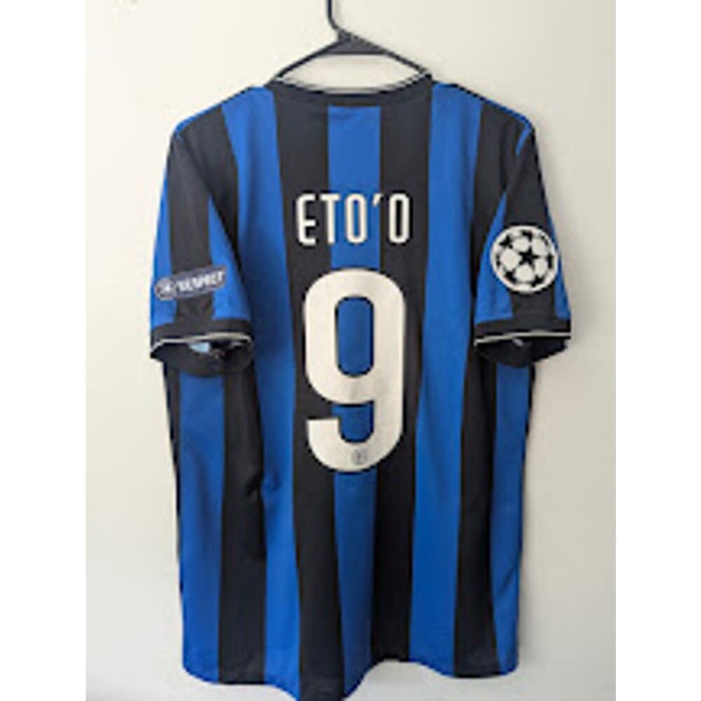 Inter Milan Eto'o Jersey Large UCL Soccer Football Shirt